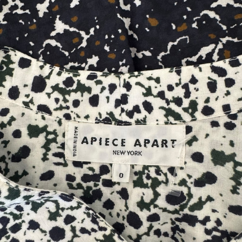 Apiece Apart - Patterned Button Down Blouse Top S… - image 5
